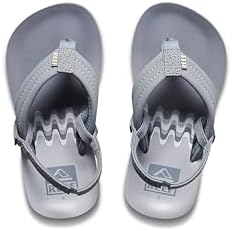 REEF Boys ToddlerLittle Kid Ahi Beach Flip Flop, Soft Cushion Footbed, Water Friendly Groovy Grey