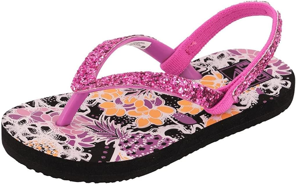 REEF Little Stargazer Prints Girls Sandal Pineapple Floral