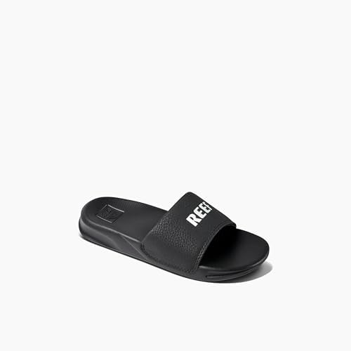 Reef Boys Kids One Slide Sandal Reef Black-white