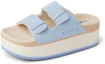 REEF Women's Ojai Ciara Platform Slides Dusty Blue