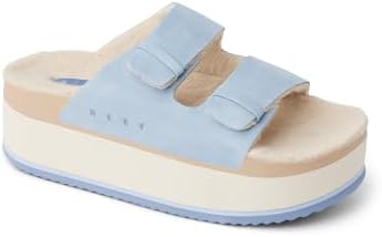 REEF Women's Ojai Ciara Platform Slides Dusty Blue