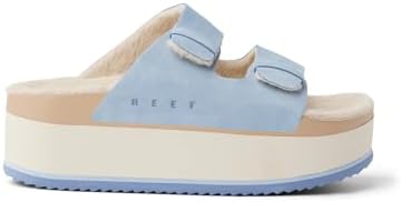 REEF Women's Ojai Ciara Platform Slides Dusty Blue