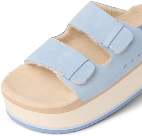 REEF Women's Ojai Ciara Platform Slides Dusty Blue