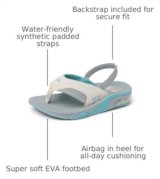 Reef Kids Little Fanning (little Kid) TanGreyBlue