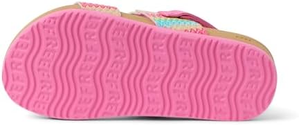 REEF Girls ToddlerLittle Kids Cushion Vista Sandal PinkMulti Raffia