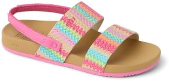 REEF Girls ToddlerLittle Kids Cushion Vista Sandal PinkMulti Raffia