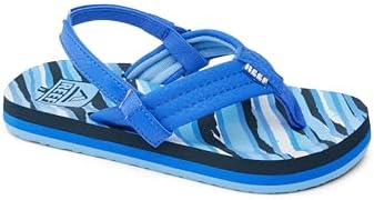 REEF Boys ToddlerLittle Kid Ahi Beach Flip Flop, Soft Cushion Footbed, Water Friendly Royal Stripe
