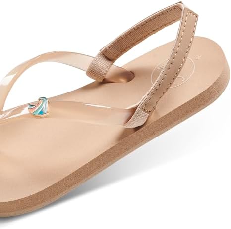 Reef Girls' Little Charming Backstrap Flip Flop Sandals Oasis