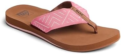 REEF Women's Sandals Spring Woven Flip Flops Strawberry Pink