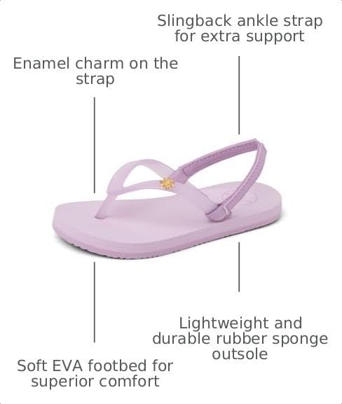 REEF Girls' ToddlerLittle Kid Charming Lavender Orchid