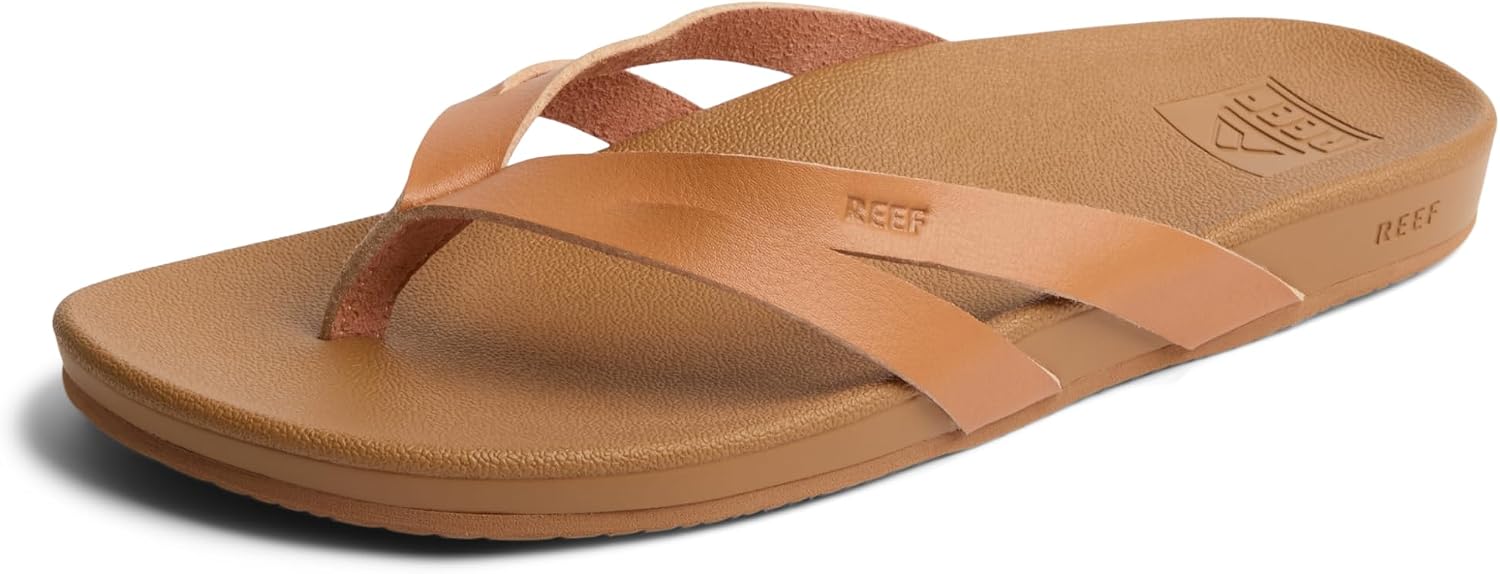 REEF Women's Sandals Cushion Spring Joy Flip Flops NaturalTan