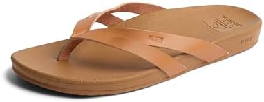REEF Women's Sandals Cushion Spring Joy Flip Flops NaturalTan