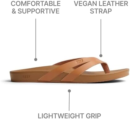 REEF Women's Sandals Cushion Spring Joy Flip Flops NaturalTan