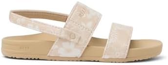 REEF Girls ToddlerLittle Kids Cushion Vista Sandal White FloralTan