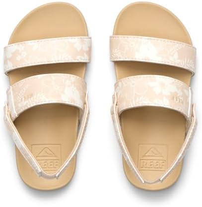 REEF Girls ToddlerLittle Kids Cushion Vista Sandal White FloralTan