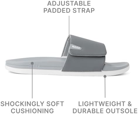 REEF Men's Cushion Phantom Slide GreyWhite
