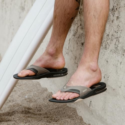REEF Mens Sandals, Fanning Fossil-raven