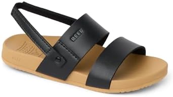 REEF Girls ToddlerLittle Kids Cushion Vista Sandal BlackTan