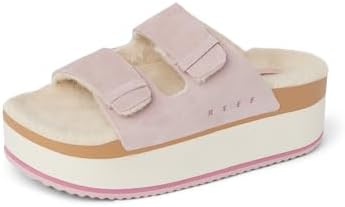 REEF Women's Ojai Ciara Platform Slides Pale Mauve