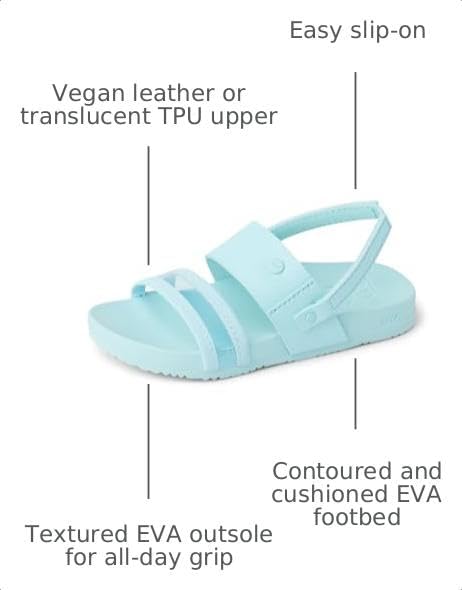 REEF Girls ToddlerLittle Kids Cushion Vista Sandal Jelly Blue