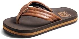 REEF Boys Kids Ahi Beach Flip Flop, Soft Cushion Footbed, Water Friendly Brown