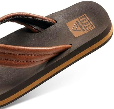 REEF Boys Kids Ahi Beach Flip Flop, Soft Cushion Footbed, Water Friendly Brown