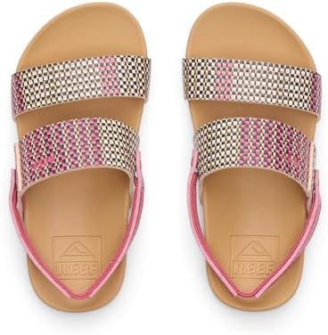 REEF Girls ToddlerLittle Kids Cushion Vista Sandal Pink Raffia