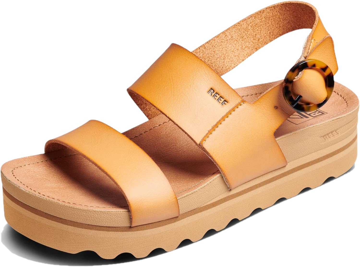 REEF Women's Vista Hi Buckle Platform Sandal Natural