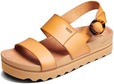 REEF Women's Vista Hi Buckle Platform Sandal Natural