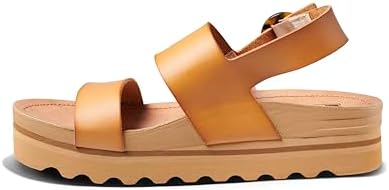 REEF Women's Vista Hi Buckle Platform Sandal Natural