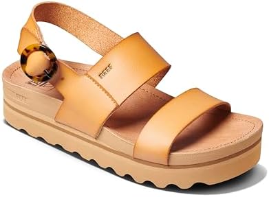 REEF Women's Vista Hi Buckle Platform Sandal Natural