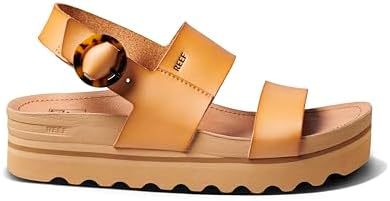 REEF Women's Vista Hi Buckle Platform Sandal Natural