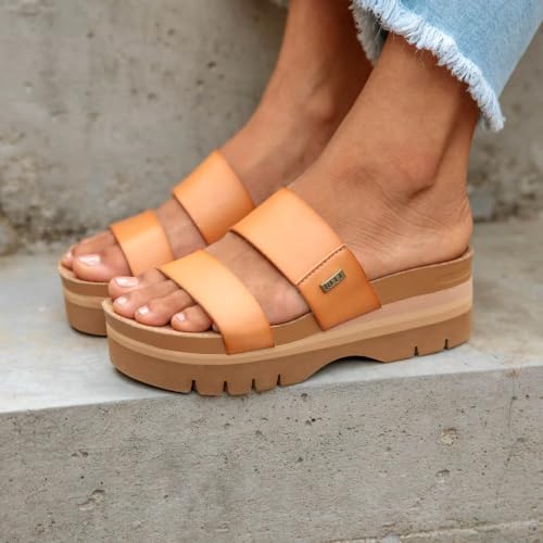 REEF Cushion Vista Higher Women's Platform Fashion Sandal, Arch Support, Ultra Soft Cushion Footbed Natural