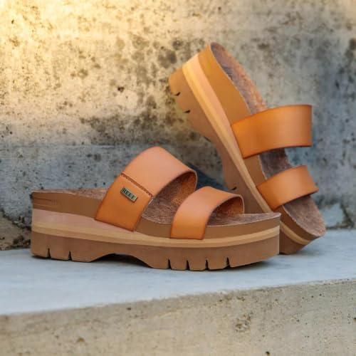 REEF Cushion Vista Higher Women's Platform Fashion Sandal, Arch Support, Ultra Soft Cushion Footbed Natural