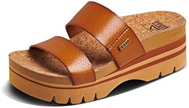 REEF Cushion Vista Higher Women's Platform Fashion Sandal, Arch Support, Ultra Soft Cushion Footbed Cognac