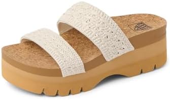 REEF Cushion Vista Higher Women's Platform Fashion Sandal, Arch Support, Ultra Soft Cushion Footbed Vintage Tan Textile