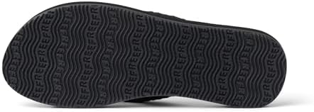 REEF Baja Maria Womens Flip Flop Sandal, Soft Cushion Footbed Black Braid