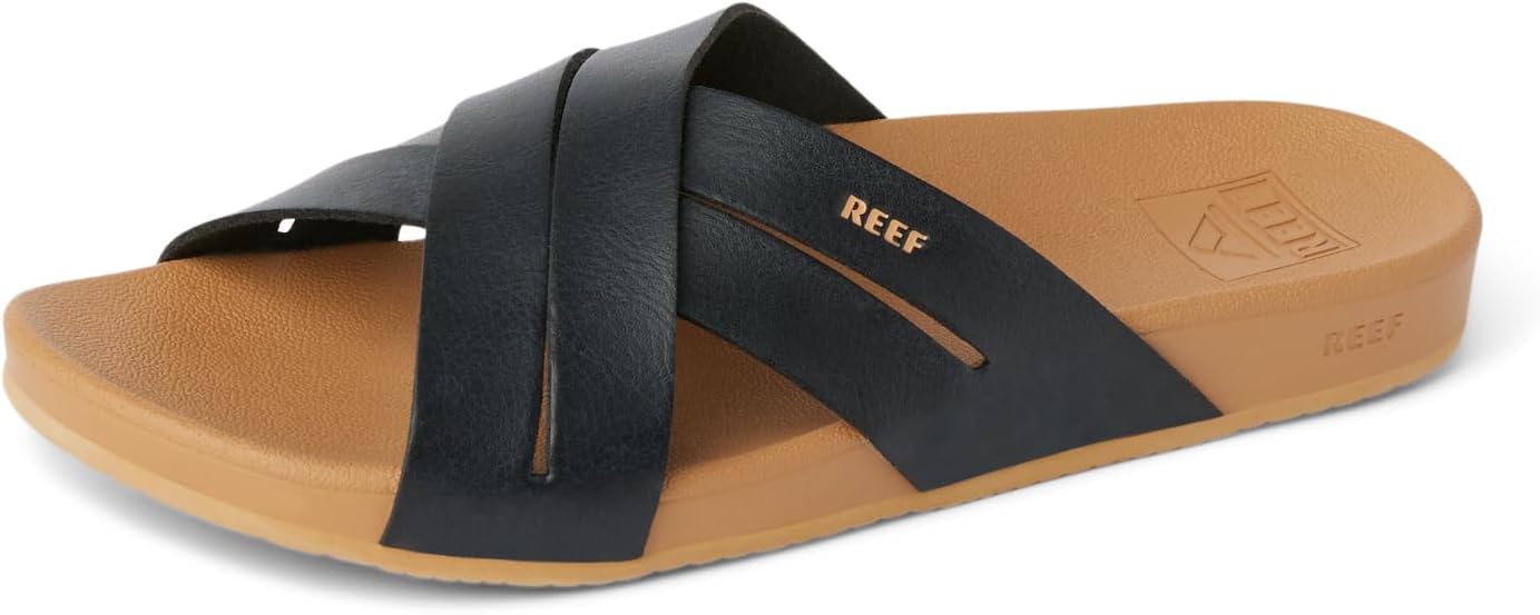 REEF Womens Sandals, Cushion Spring Bloom BlackTan