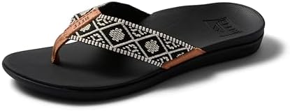 REEF Women's Orthotic Woven Sandals BlackWhite