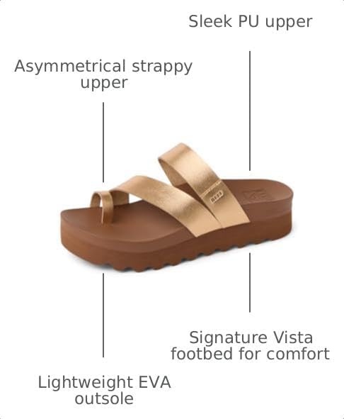 REEF Women's Sandals, Vista Hi Layla Sunset Bronze
