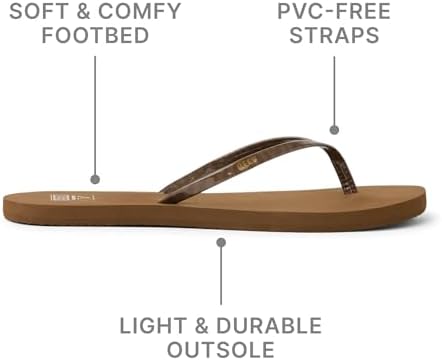 REEF Womens Bliss Nights Flip Flop Chocolate Stripe
