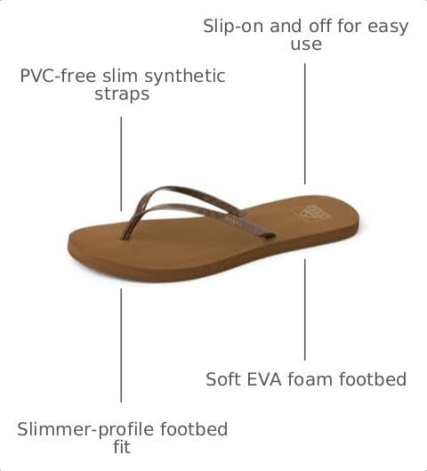 REEF Womens Bliss Nights Flip Flop Chocolate Stripe
