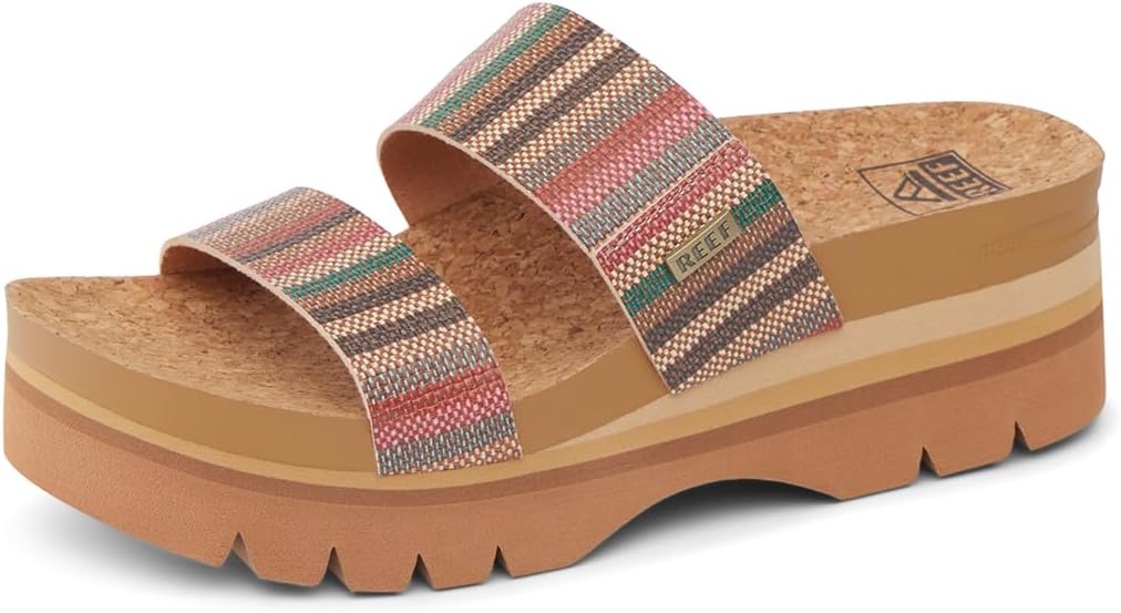 REEF Cushion Vista Higher Women's Platform Fashion Sandal, Arch Support, Ultra Soft Cushion Footbed Multi Woven