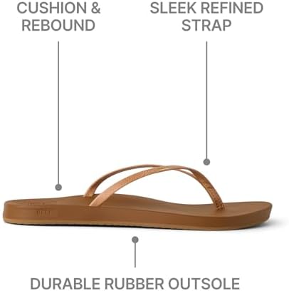 Reef Women’s Cushion Slim Flip Flop Sandal Natural