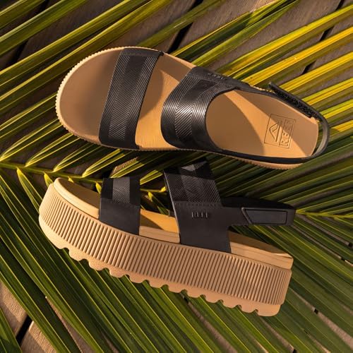 REEF Women's Sandals, Water Vista Higher BlackTan