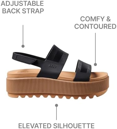 REEF Women's Sandals, Water Vista Higher BlackTan
