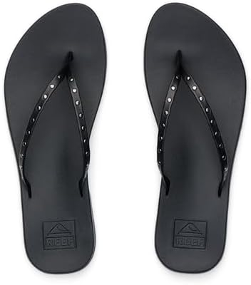 REEF Women's Sandals, Cushion Slim Studs Black