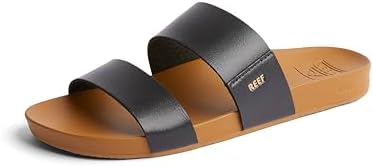 REEF Womens Sandals, Cushion Vista BlackNatural