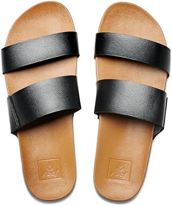 REEF Womens Sandals, Cushion Vista BlackNatural