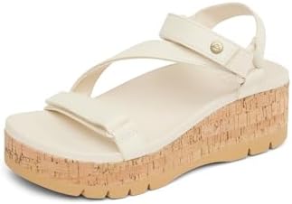 REEF Women's Vista Higher Luna Platform Sandal, Adjustable Strap Vintage Cork